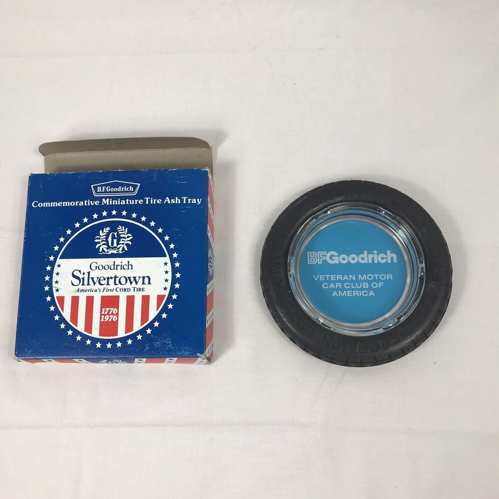 Vintage BF Goodrich Rubber Tire Ashtray Silvertown Advertising Collectible W/box